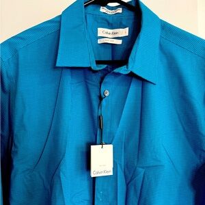 Men Calvin Klein Shirt Large Non Iron